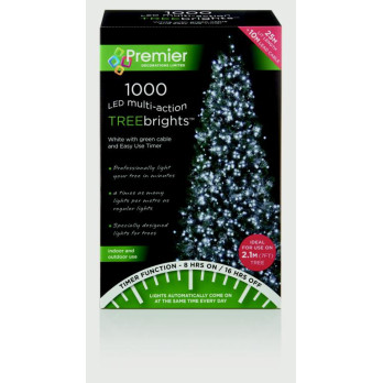Premier 1000 LED Multi Action Treebrights With Timer White/Green