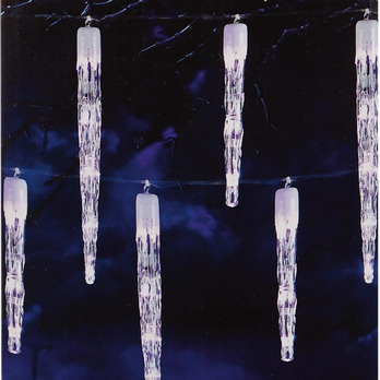 Premier 24 Chaser Icicles Lights With 72 LEDs - White