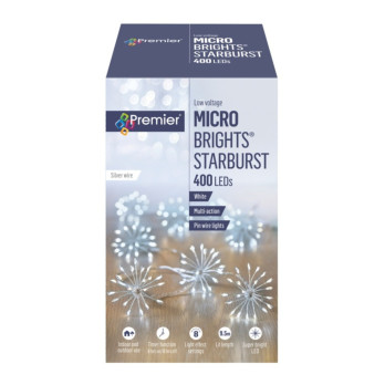 Premier 400 LED Multi Action Starburst Stringlights White