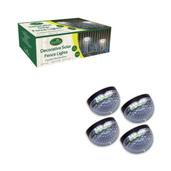 GardenKraft Solar Fence Decorative Lights 4 Pack