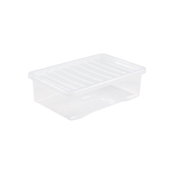 Wham Crystal Clip Lid Underbed Box 32L Clear
