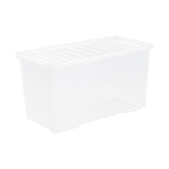 Wham Clip Lid Box 110L Clear