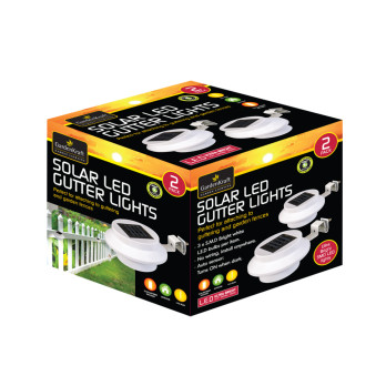 GardenKraft Solar LED Gutter Lights Pack 2