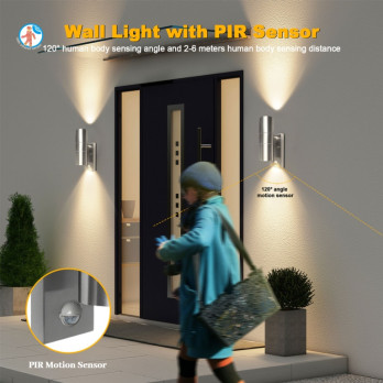 Extrastar Outdoor Up & Down Double Wall Light Steel