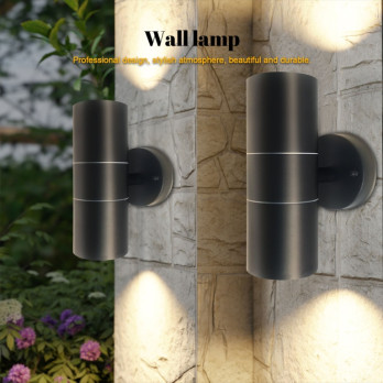 Extrastar Outdoor Up & Down Double Wall Light Black