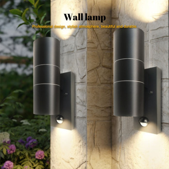 Extrastar Outdoor Up & Down Double Wall Light Black