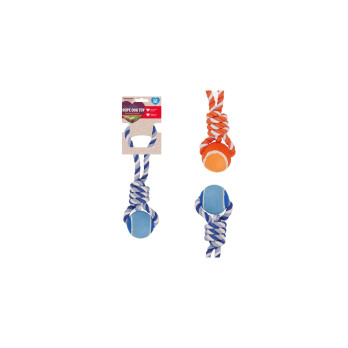 ROSEWOOD Twistable Tennis Ball Dog Tug 