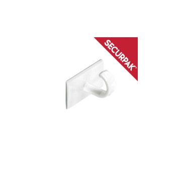 Securpak White Self Adhesive Cup Hook Pack 5