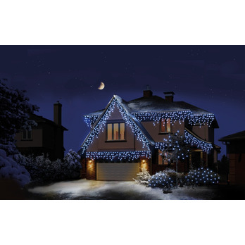 Premier 300 LED Multi Action Frosted Cap Icicles White