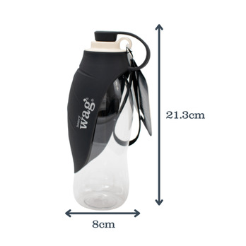 Henry Wag Water Bottle With Leaf Bowl Grey
