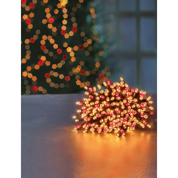 Premier 200 LED Multi Action Supabrights With Timer Red/Vintage Gold