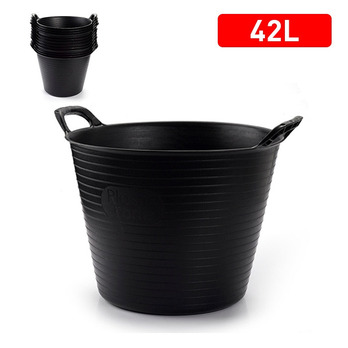 Plasticforte Eco Tub 42L Black - Animal food safe
