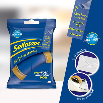 Sellotape Original Golden Tape 18mm x 25m
