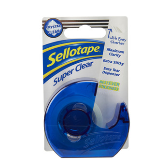 Sellotape Super Clear Dispenser 18mm x 15m