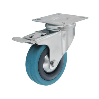Smiths Ironmongery Swivel Castor Wheel With Brake 100mm