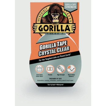 Gorilla Crystal Clear Tape 8.2m - indoors or outdoors