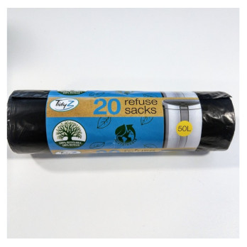 Tidyz Refuse Sacks 50L Roll of 20
