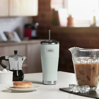 Thermos Icon Cold Cup With Stainless Steel Straw 710ml Harebell Blue