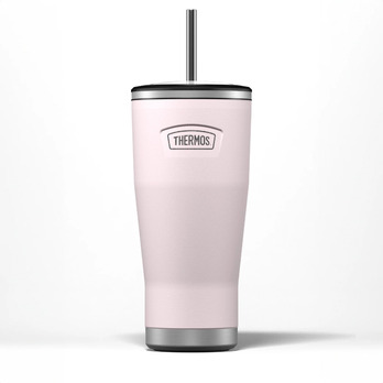 Thermos Icon Cold Cup With Stainless Steel Straw 710ml Peony Pink