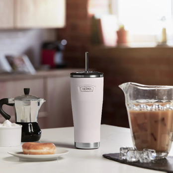 Thermos Icon Cold Cup With Stainless Steel Straw 710ml Peony Pink