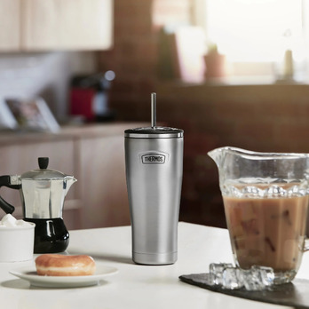 Thermos Icon Cold Cup With Stainless Steel Straw 710ml Stainless Steel