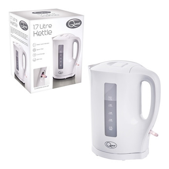 Quest 1.7L Jug Kettle White - Cordless, for ease of use - Overheat protection