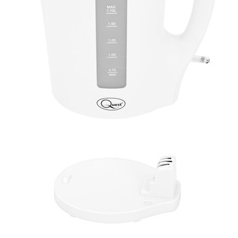 Quest 1.7L Jug Kettle White - Cordless, for ease of use - Overheat protection