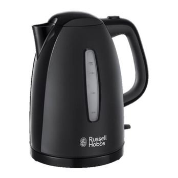 Russell Hobbs Textures Kettle Black - Boils 1 cup (235ml) of water in 45 seconds