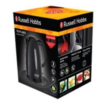 Russell Hobbs Textures Kettle Black - Boils 1 cup (235ml) of water in 45 seconds