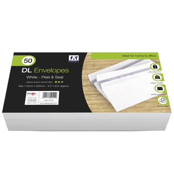 Anker DL Peel & Seal Envelopes Pack 50 White