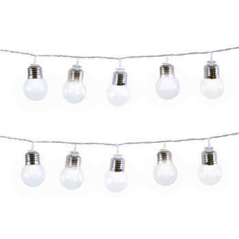 GardenKraft Party Bulb Lights 50 Bulb Warm White