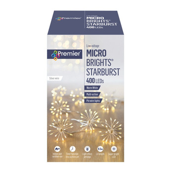 Premier 400 LED Multi Action Starburst Stringlights Warm White