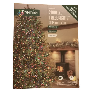 Premier 2000 LED Multi Action Treebrights With Timer Multi/Green