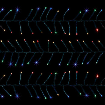 Premier 5000 LED Multi Action Cluster Brights With Timer Multi Coloured /Green Cable