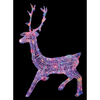Premier Stag With Twinkling LEDs 1.4m 300 Multi Coloured LEDs