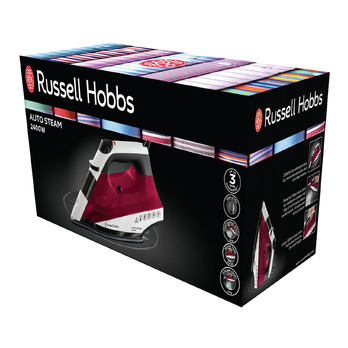Russell Hobbs Auto Steam Iron - non-stick soleplate