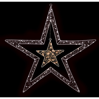 Premier 140 LED Double Star White 80cm