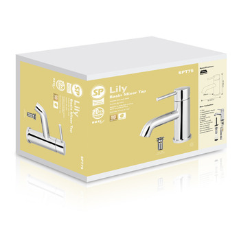 SP Spiral Basin Mixer Tap - Suitable for high and low water pressure systems