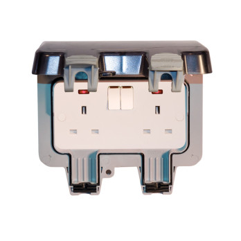 BG 2 Gang 13 Amp Switched Outdoor Socket IP66 DP