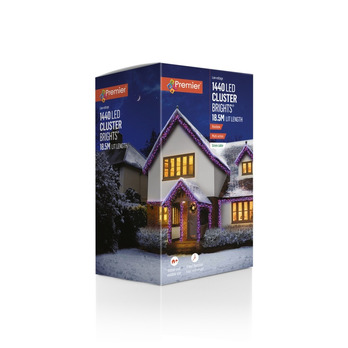 Premier 1440 Multi Action LED Cluster Brights Rainbow/Green Cable