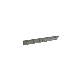 Securit Grey Hat & Coat Board 6 Chrome Plated Hooks