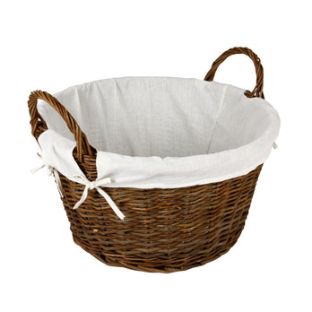 Hearth & Home Wicker Log Basket With Removable Liner