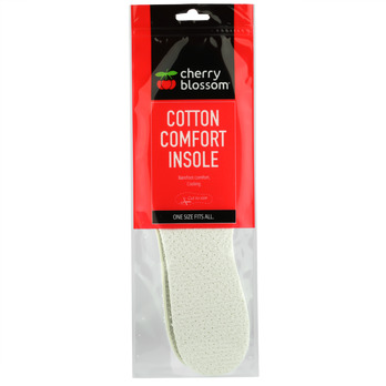 Cherry Blossom Cotton Comfort Insole - one size fits all - good air circulation