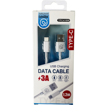 Extrastar Type C Charging Data Cable 1.2m White
