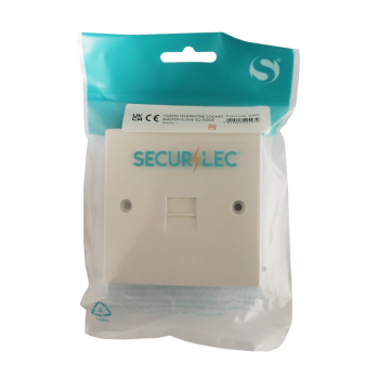 Securlec 1 Gang Telephone Socket Square Edge