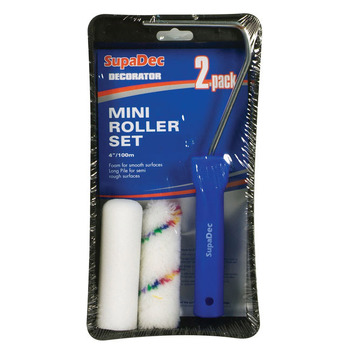 SupaDec Mini Roller Set 4"/100mm - Smooth surfaces - emulsion & gloss paints