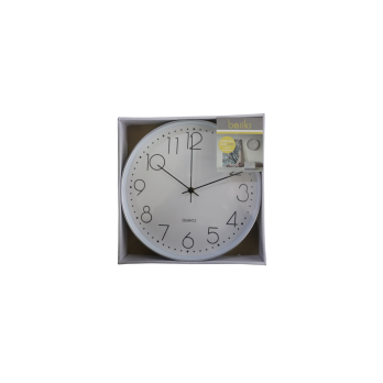 Basiks 30cm Quartz Wall Clock Silver