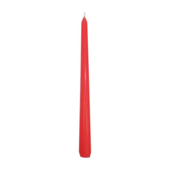 Price's 10" Venetian Wrapped Dinner Candle 7 hours burn time 254mm length Red - 1 Sample