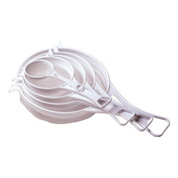 Chef Aid White Plastic Strainer Nylon Mesh 12cm