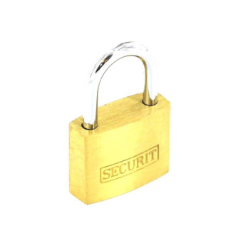 Securit Brass Padlock with 3 Keys 20mm